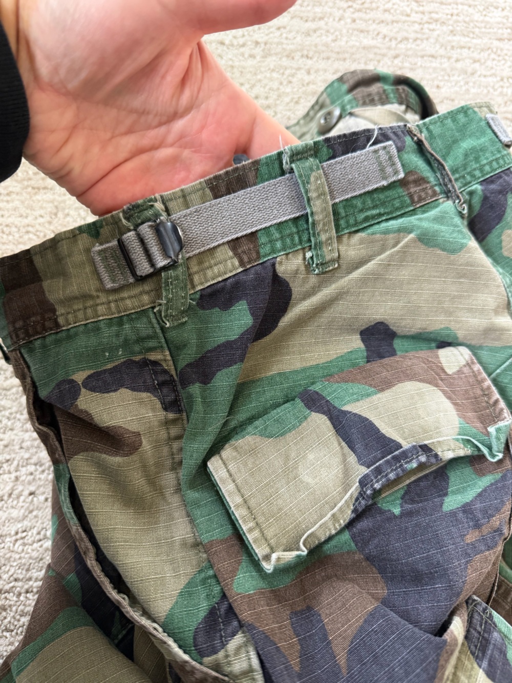 Vintage Military Camouflage Utility Y2K Cargo Pants Size XS - Picture 7 of 9